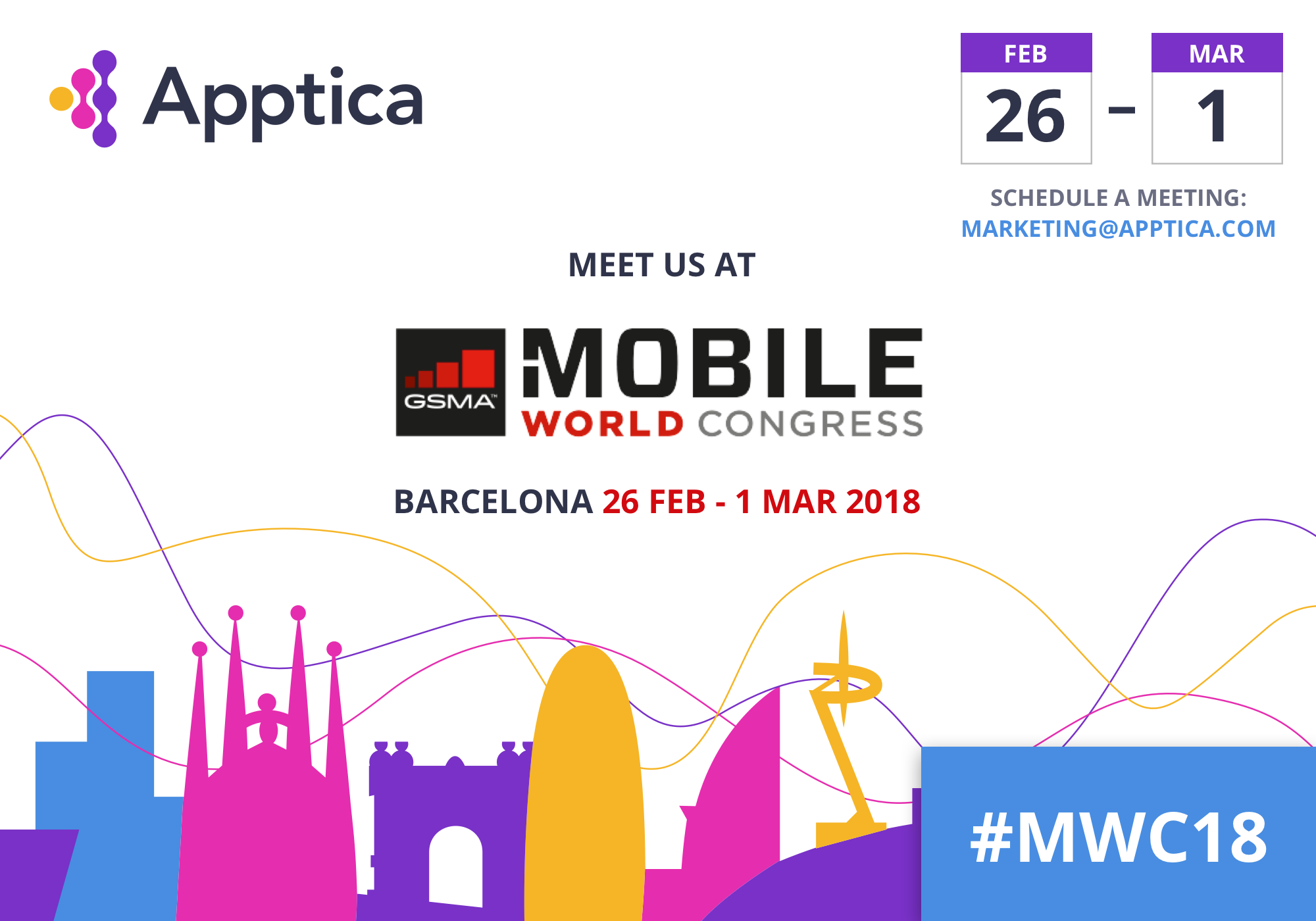 Meet with Apptica at Mobile World Congress 2018 in Barcelona, Spain