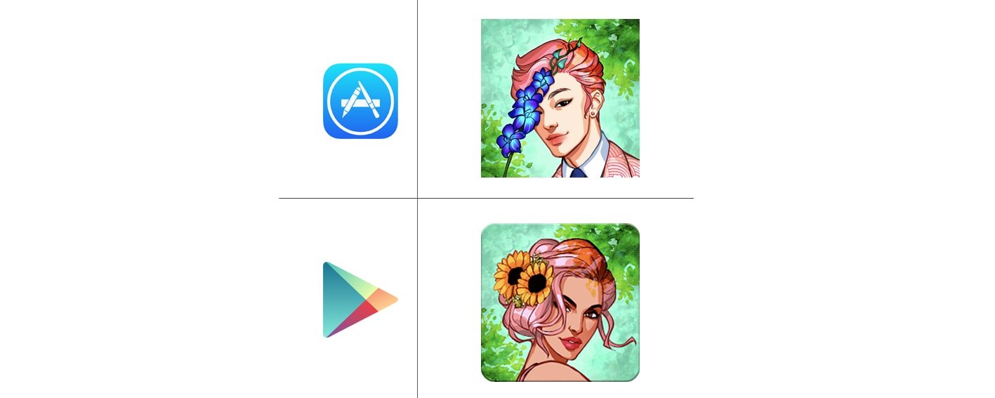 "Party at my dorm" icons on App Store & Google Play