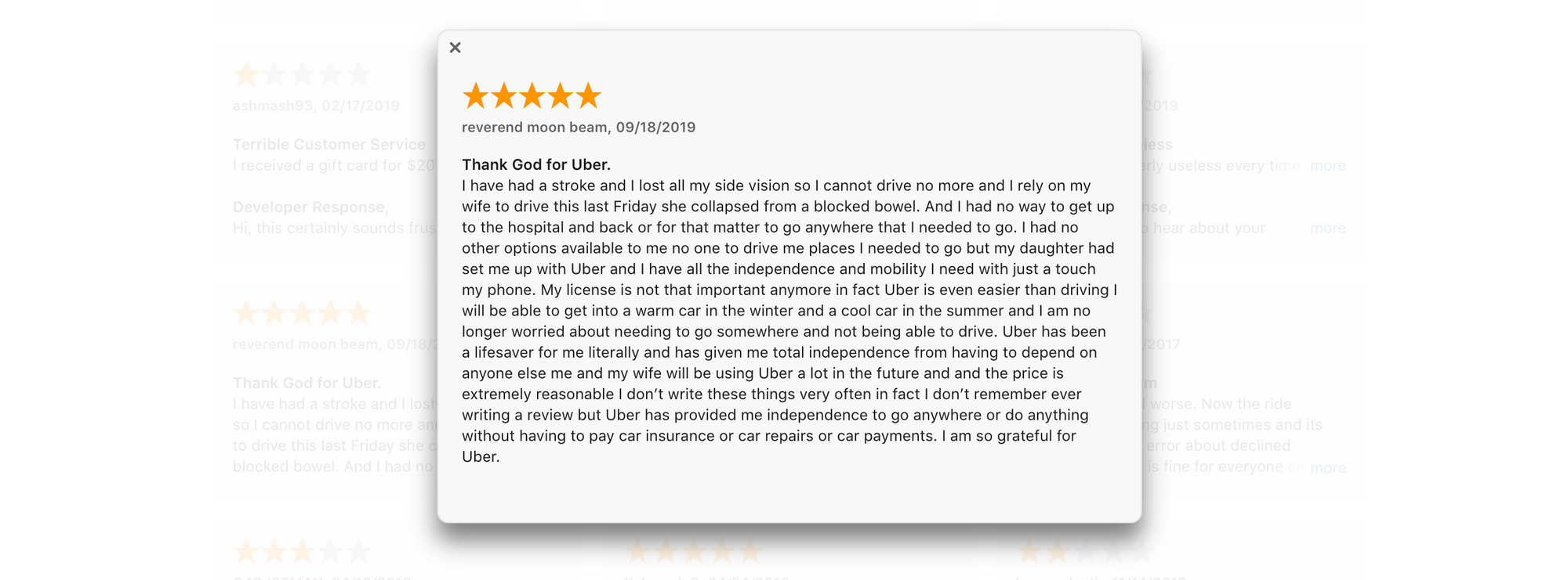 Good reviews on the App Store can make users more likely to install the app