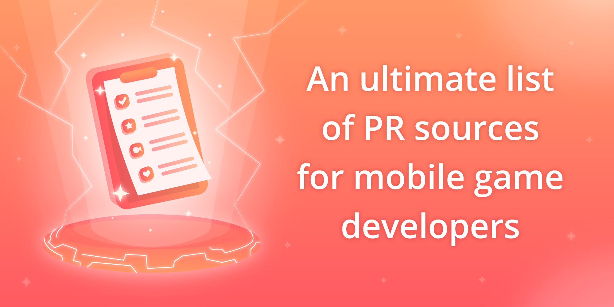 An ultimate list of the PR sources for mobile game developers